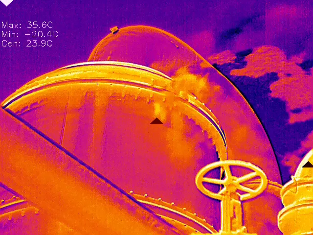 화학 산업에서 안전을 보장하는 휴대용 광학 이미징 열화상카메라(OGI)